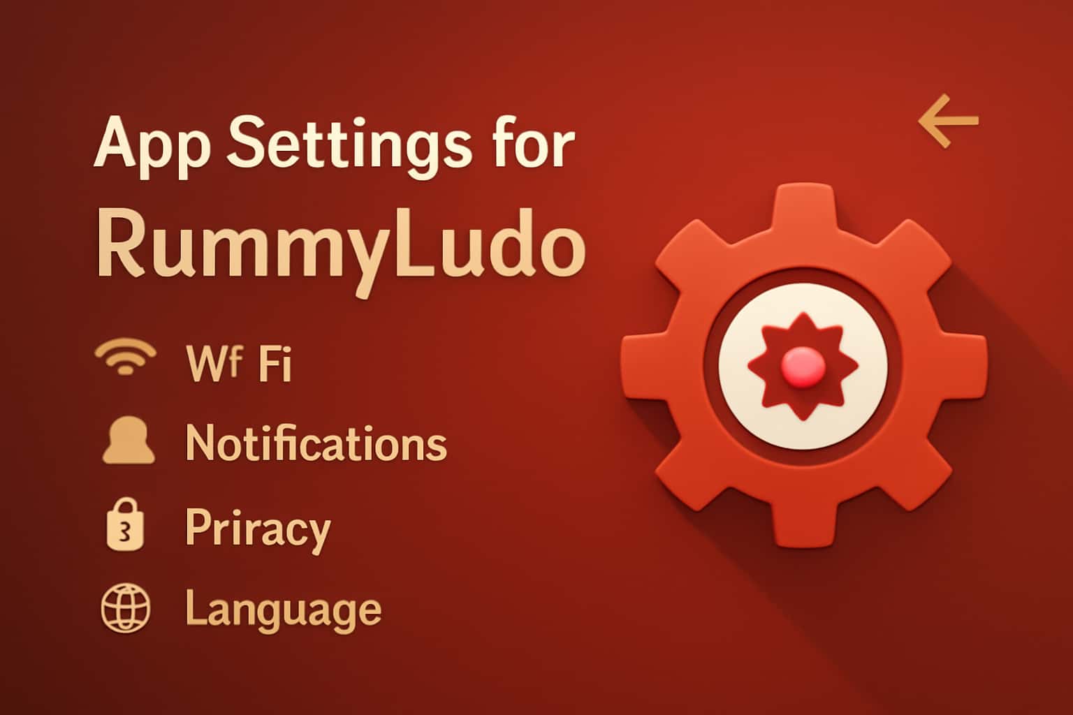 Informational scene featuring app settings for RummyLudo.