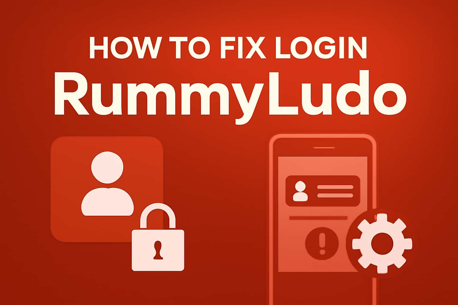 An informative scene about resolving login issues in RummyLudo.