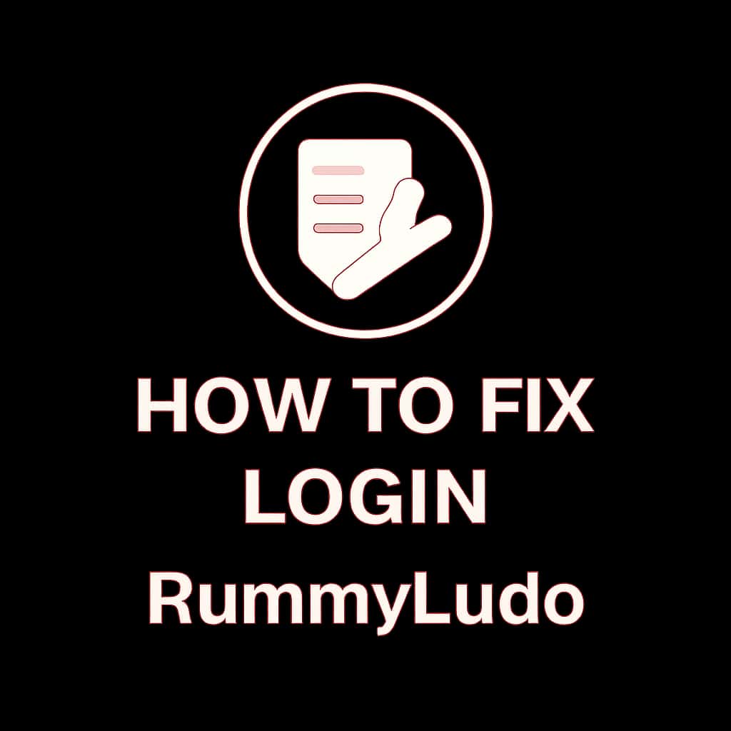 Simple badge representing support for RummyLudo login issues.