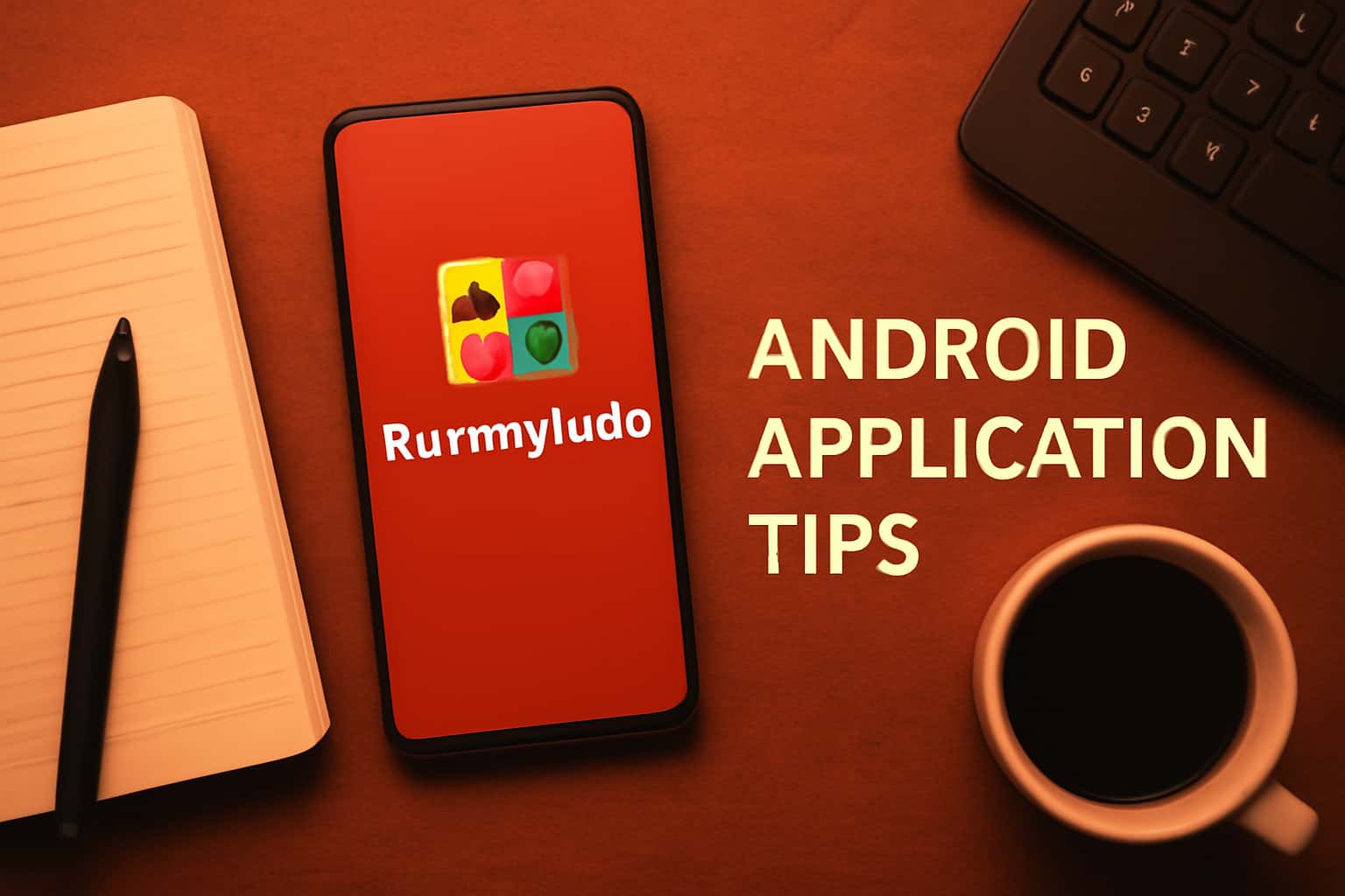 Informative scene depicting RummyLudo Android Application Tips.