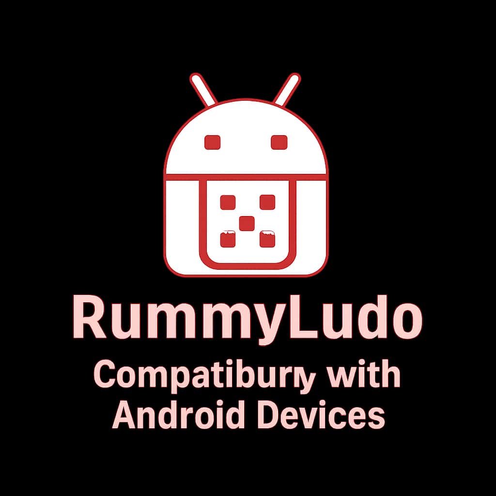 A badge design symbolizing RummyLudo's compatibility with Android platforms.