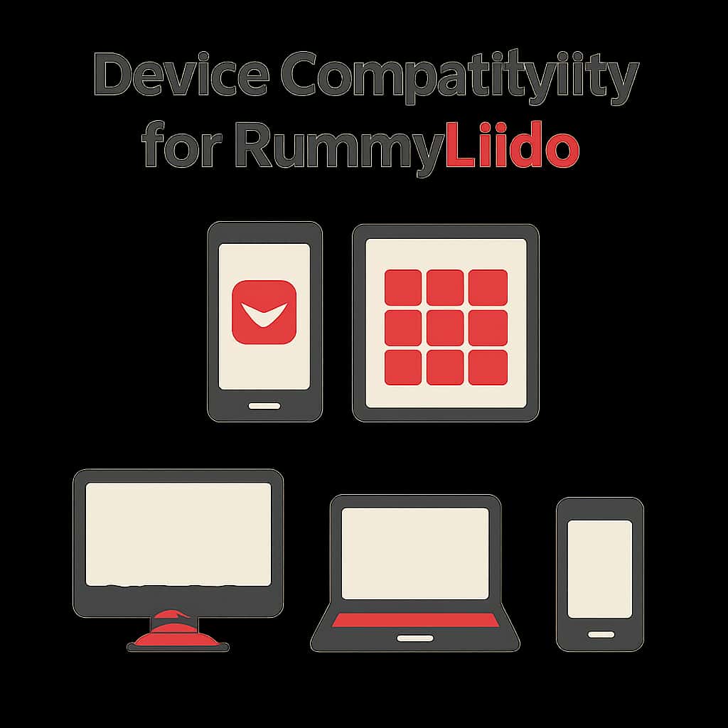 A diagram showcasing device compatibility details for RummyLudo.