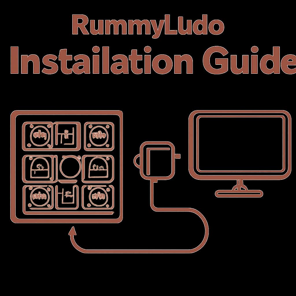 Diagram illustrating RummyLudo installation steps.