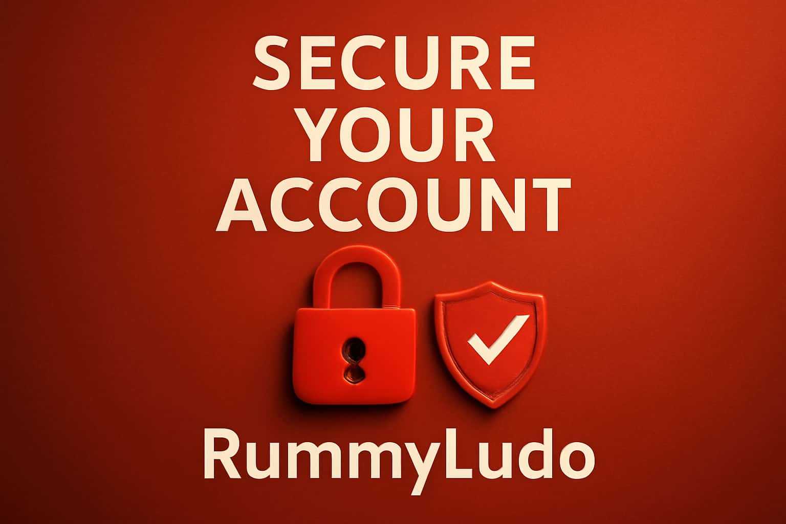 A visual representation of securing a RummyLudo account with relevant features highlighted.