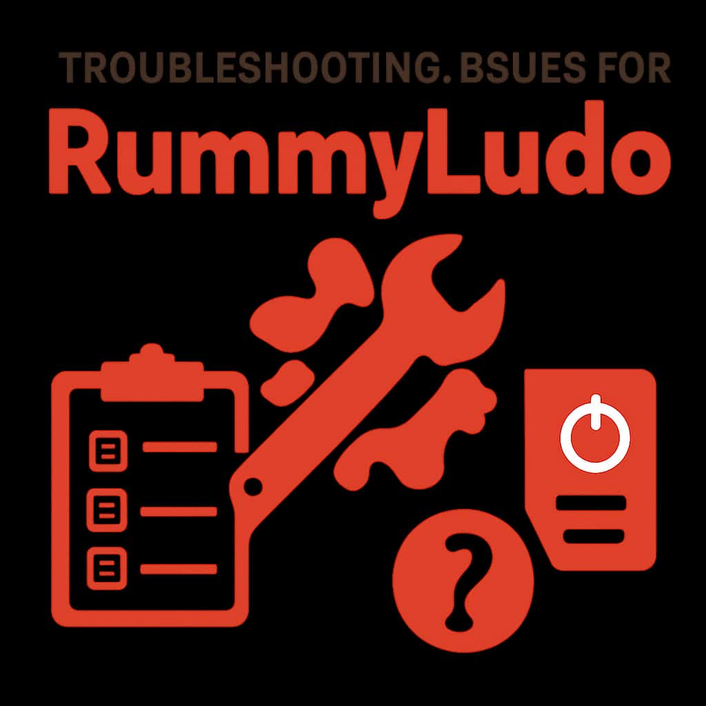 Diagram illustrating troubleshooting steps for RummyLudo.